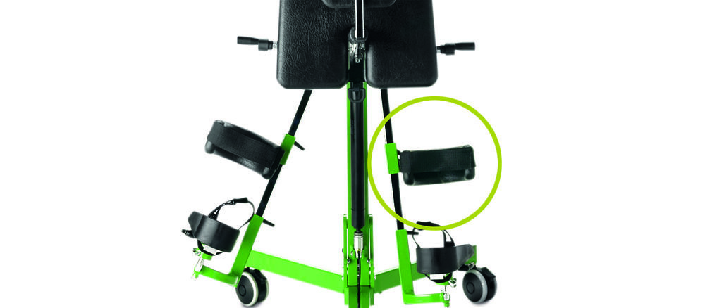 Moves in an anatomically correct motion to help seat the head of the femur into the acetabulum. You can adjust either one or both legs to the optimal angle