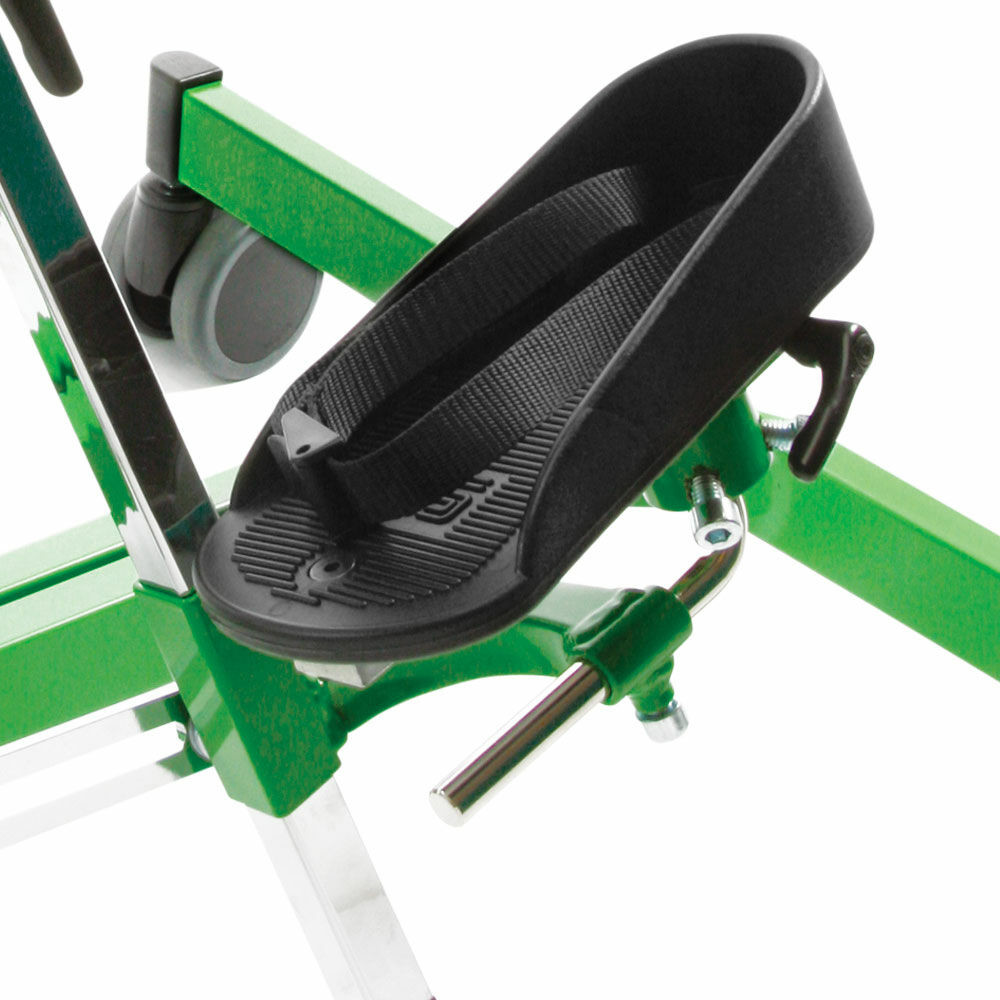 Ball joints in foot plates allow for positioning and support for almost any ankle/foot placement