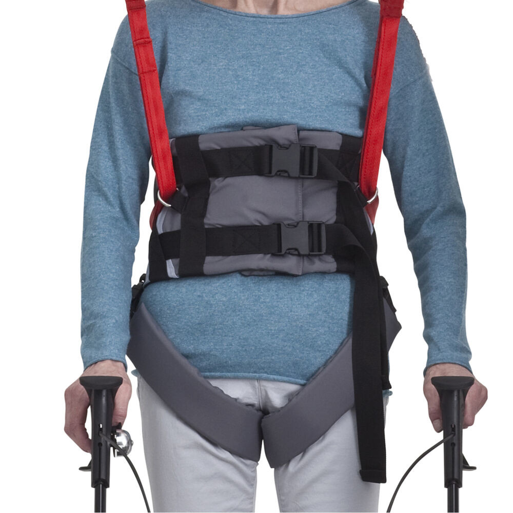The padded groin straps limit the vest from sliding up and out of position.