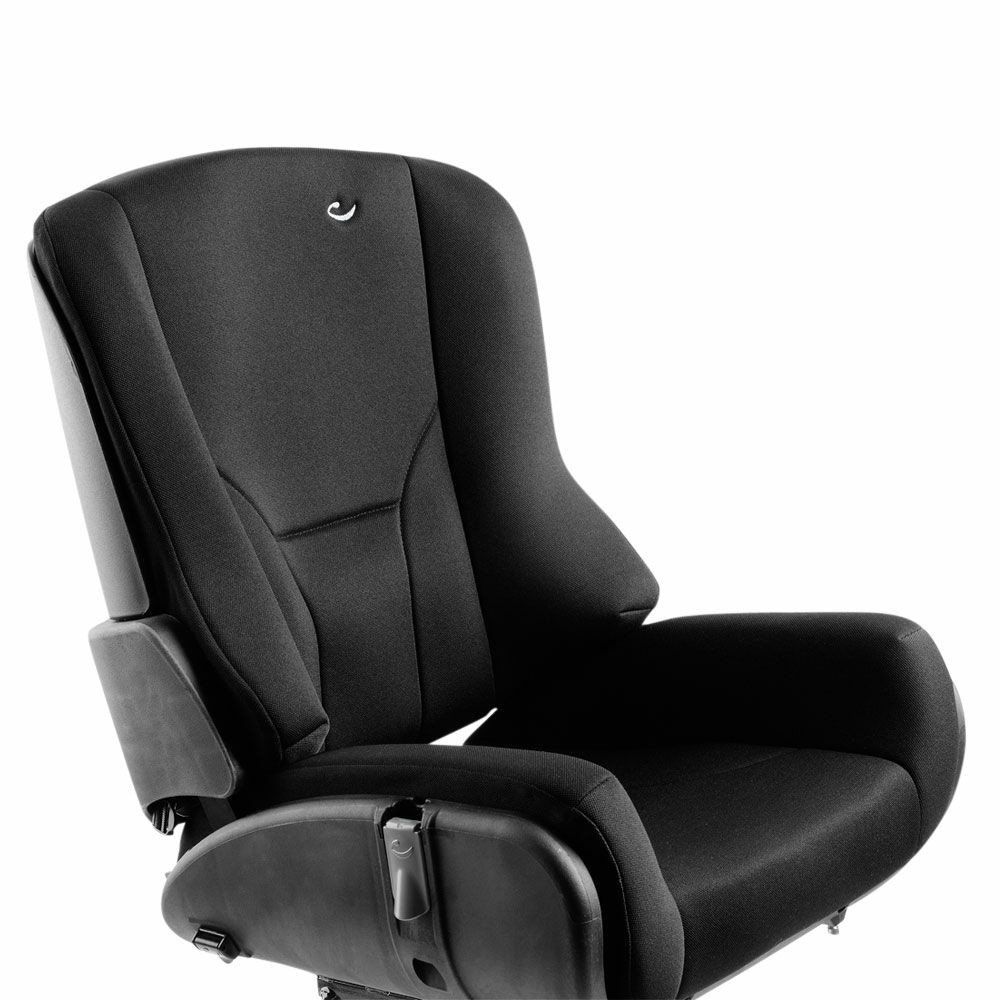 The cushions are carefully moulded to achieve optimum comfort when seated. The cover is available in black Gemma or black Mesh