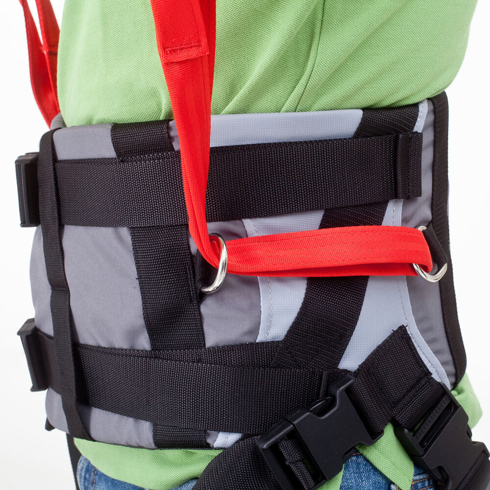 Self-tightening sling bar loops prevent users from slipping or falling down.
