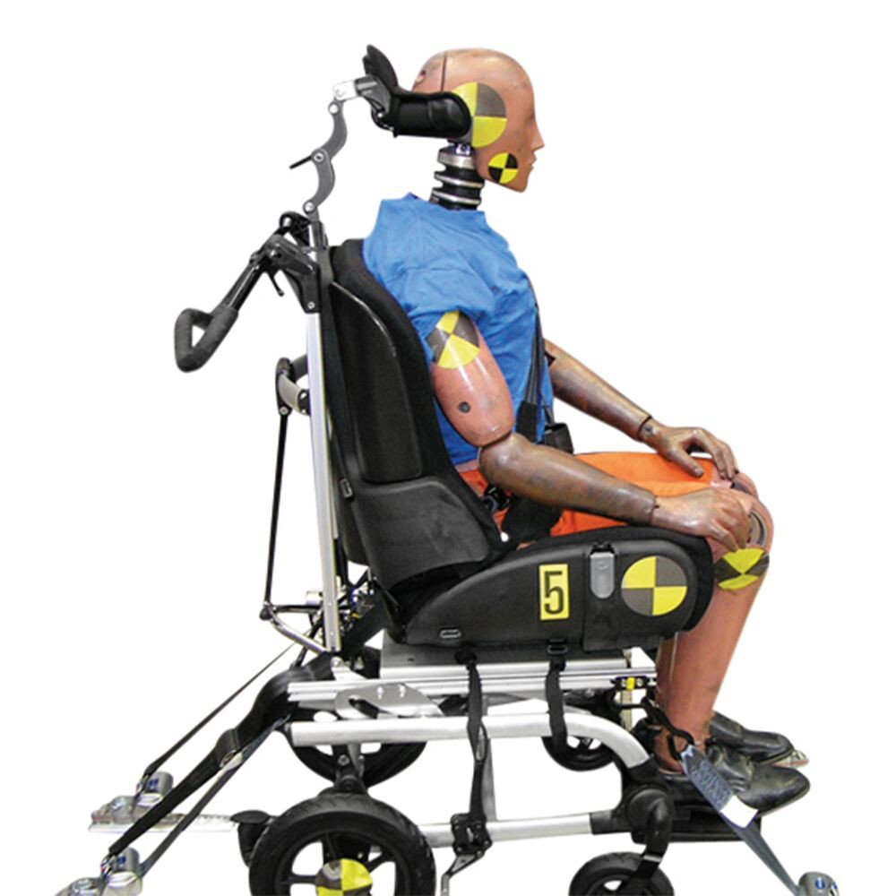 The Combi Frame:x complies with the international transit wheelchair standard ISO 7176-19. The Combi Frame:x can be used with seat units that comply with ISO 16840-4