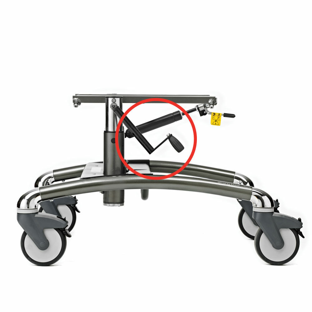 The Strong Base has either manual or spindle height adjustment. The manual base adjust from 30 to 55 cm in height - the spindle base adjust from 30 to 51 cm in height